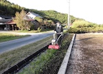 花壇の耕運