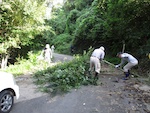 道路の適正管理：山道草刈、清掃