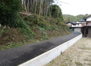 広場、生活道路の補修作業後点検