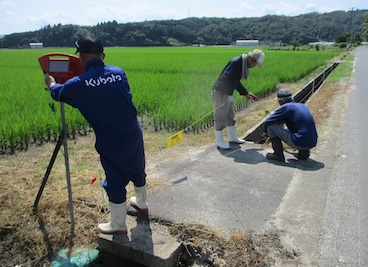 水田鳥獣害防止電気柵設置